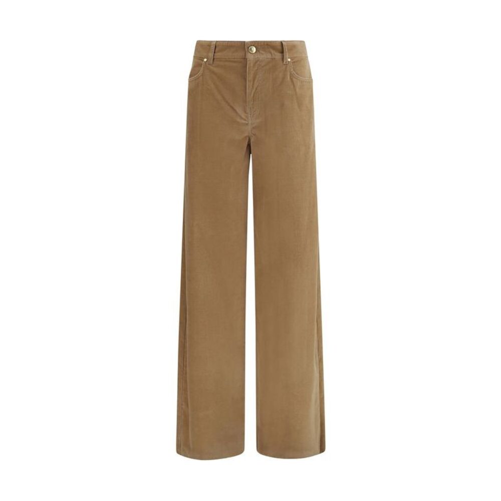 Max Mara Brown Cotton Casual Women's Pants